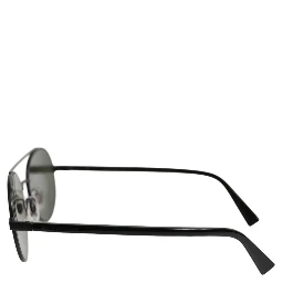 Matte Black Steel Frame Gray Lens Sunglasses