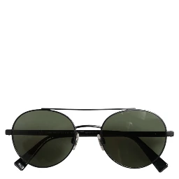 Matte Black Steel Frame Gray Lens Sunglasses