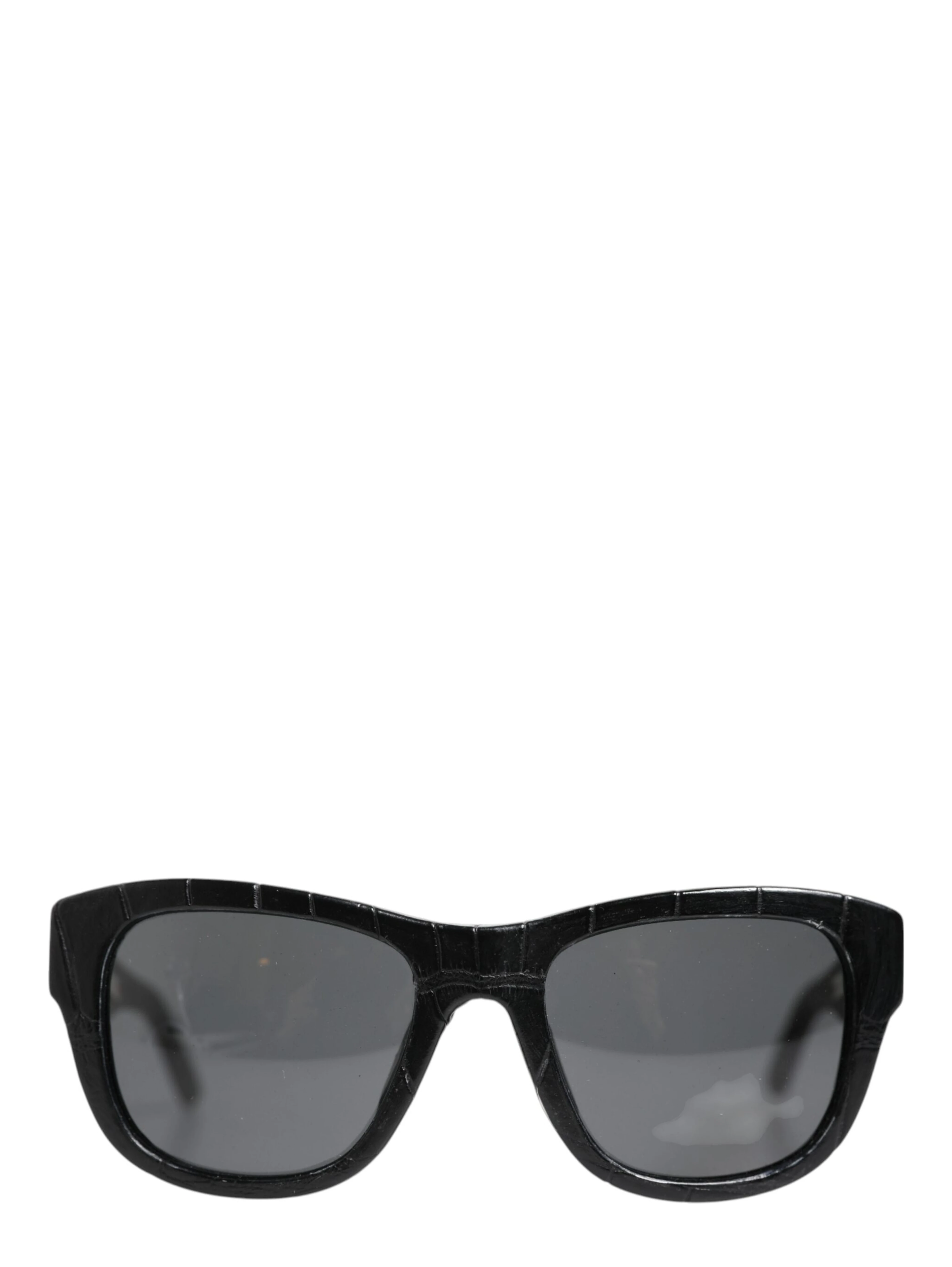 DG4177 Black Leather Frame Tinted Lens Sunglasses