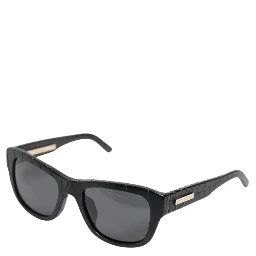 DG4177 Black Leather Frame Tinted Lens Sunglasses