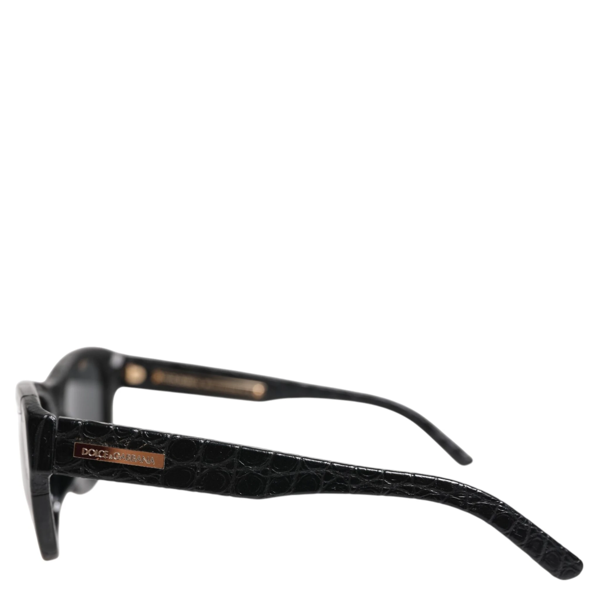 DG4177 Black Leather Frame Tinted Lens Sunglasses
