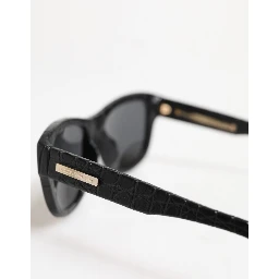 DG4177 Black Leather Frame Tinted Lens Sunglasses