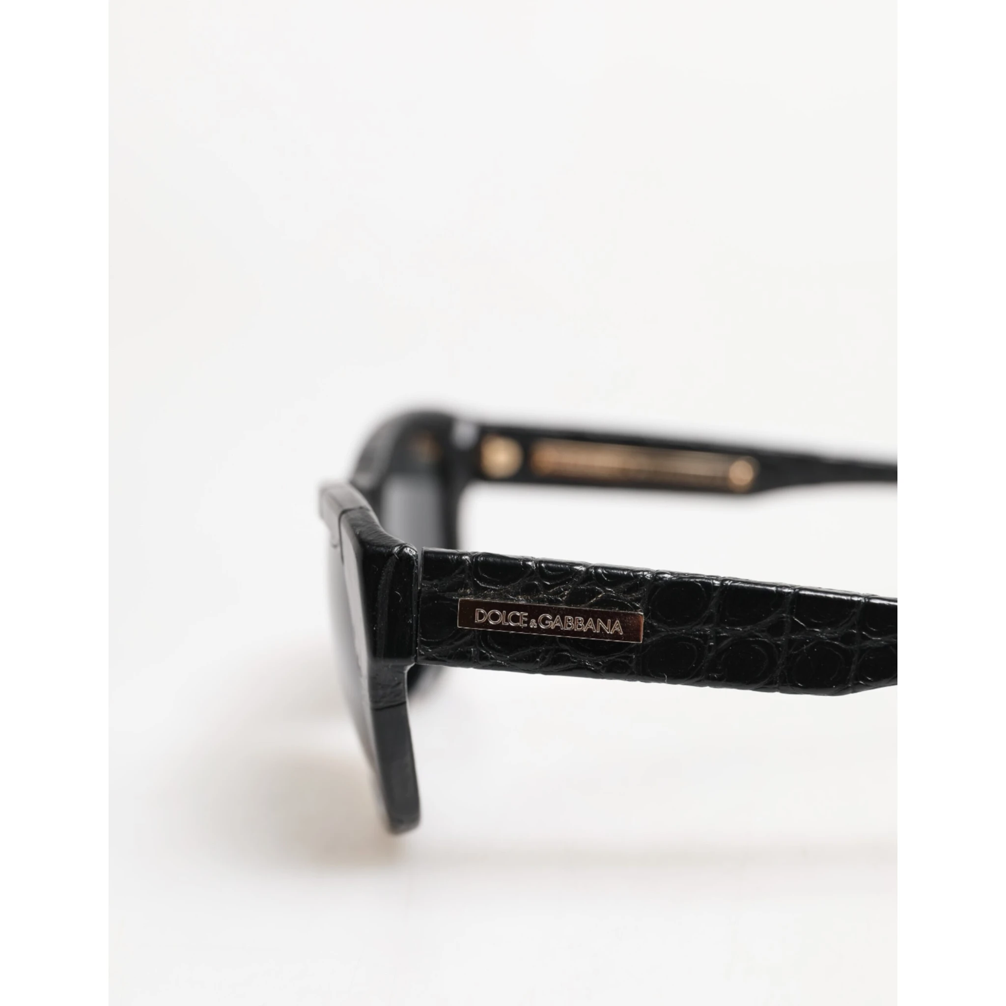 DG4177 Black Leather Frame Tinted Lens Sunglasses