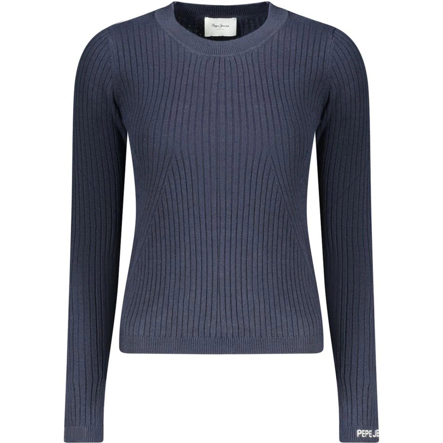 Blue Cotton Women Sweater