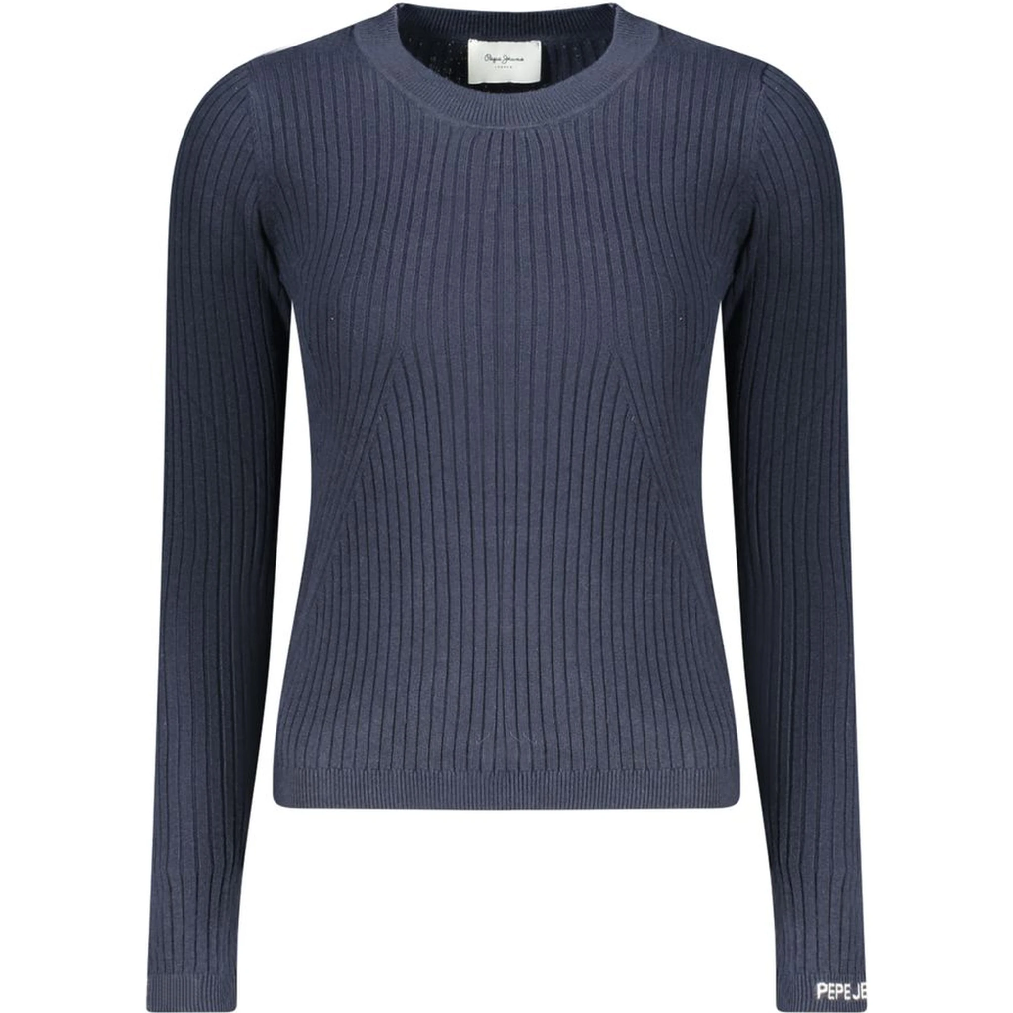 Blue Cotton Women Sweater