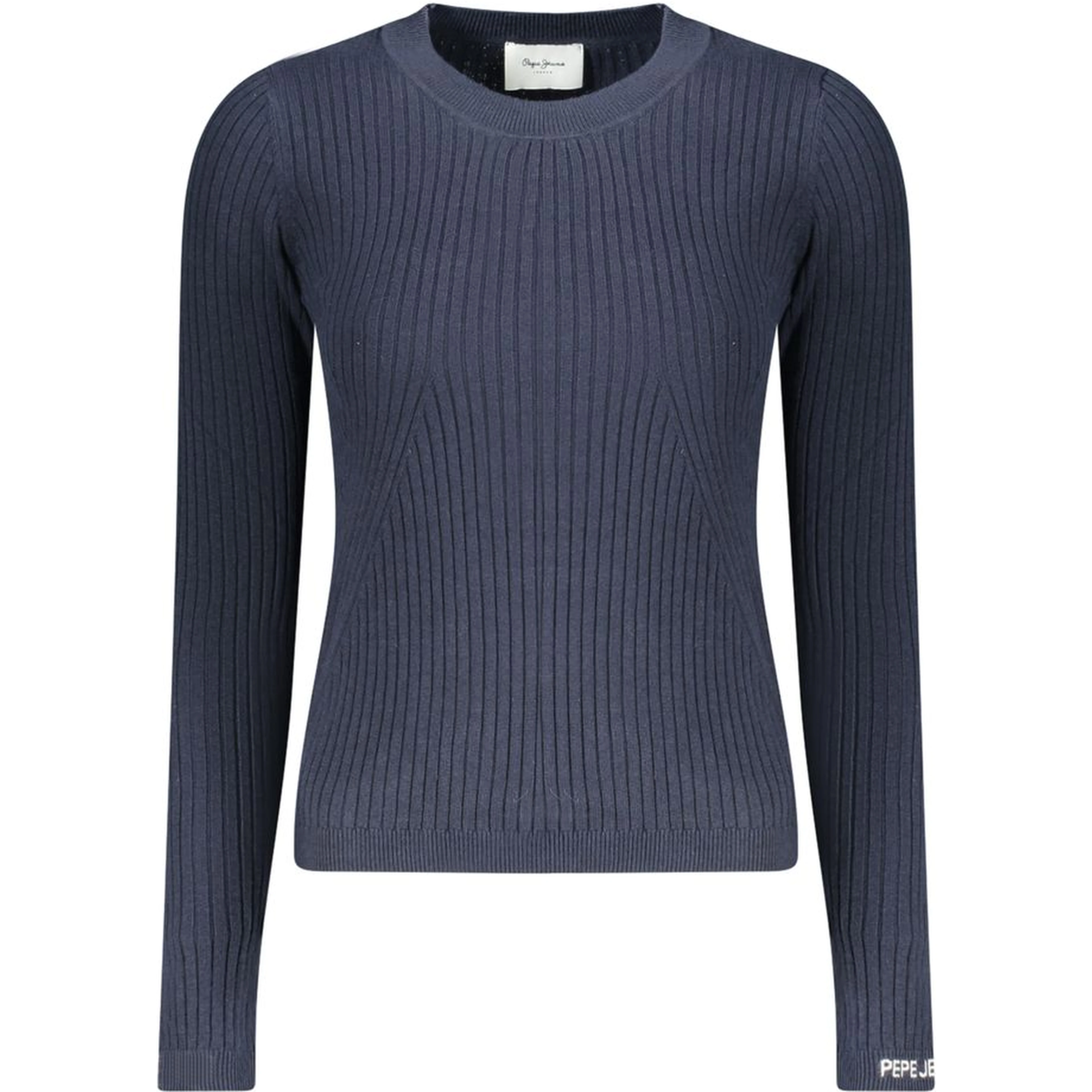 Blue Cotton Women Sweater