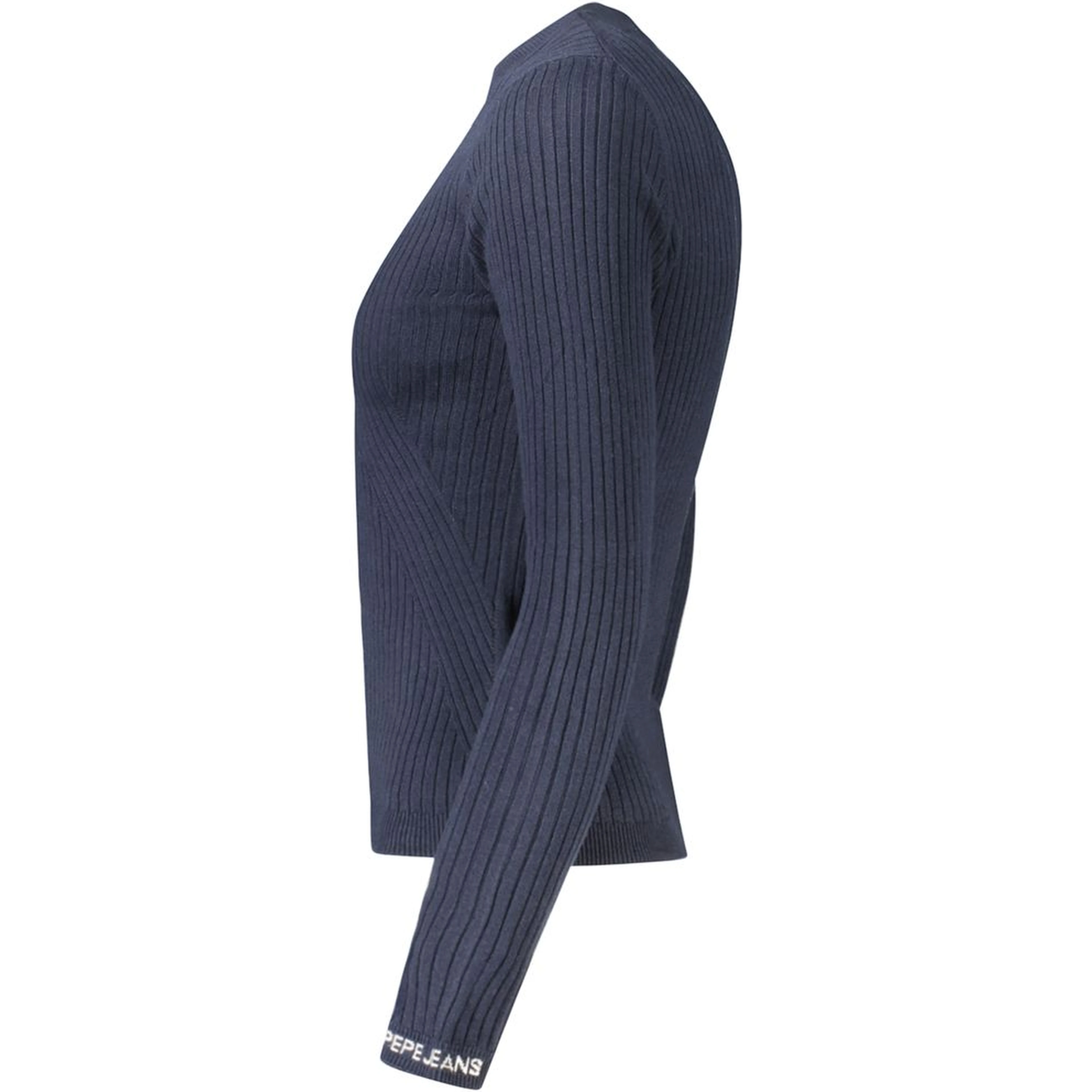 Blue Cotton Women Sweater