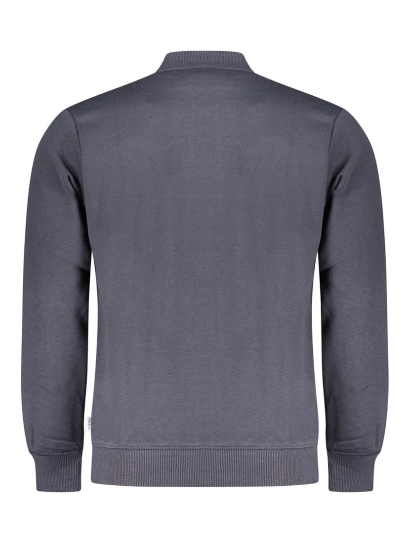 Blue Cotton Men Sweater