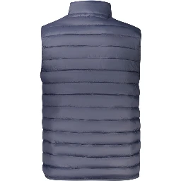 Blue Polyester Men Jacket