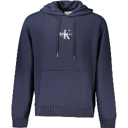 Blue Cotton Men Sweater