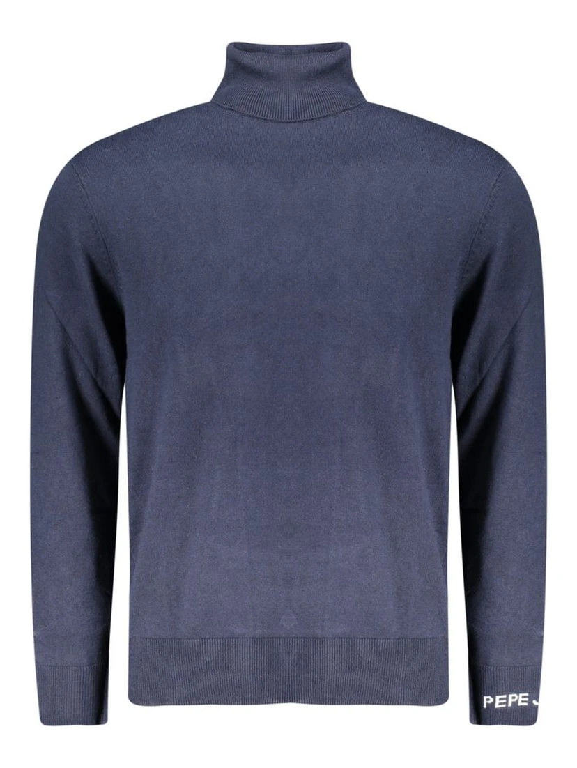 Blue Cotton Men Sweater