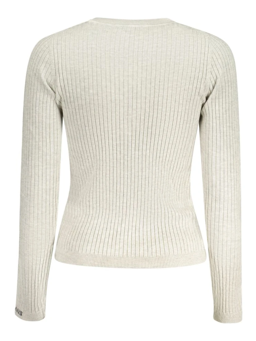 Gray Cotton Women Sweater