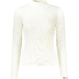 White Cotton Women Sweater