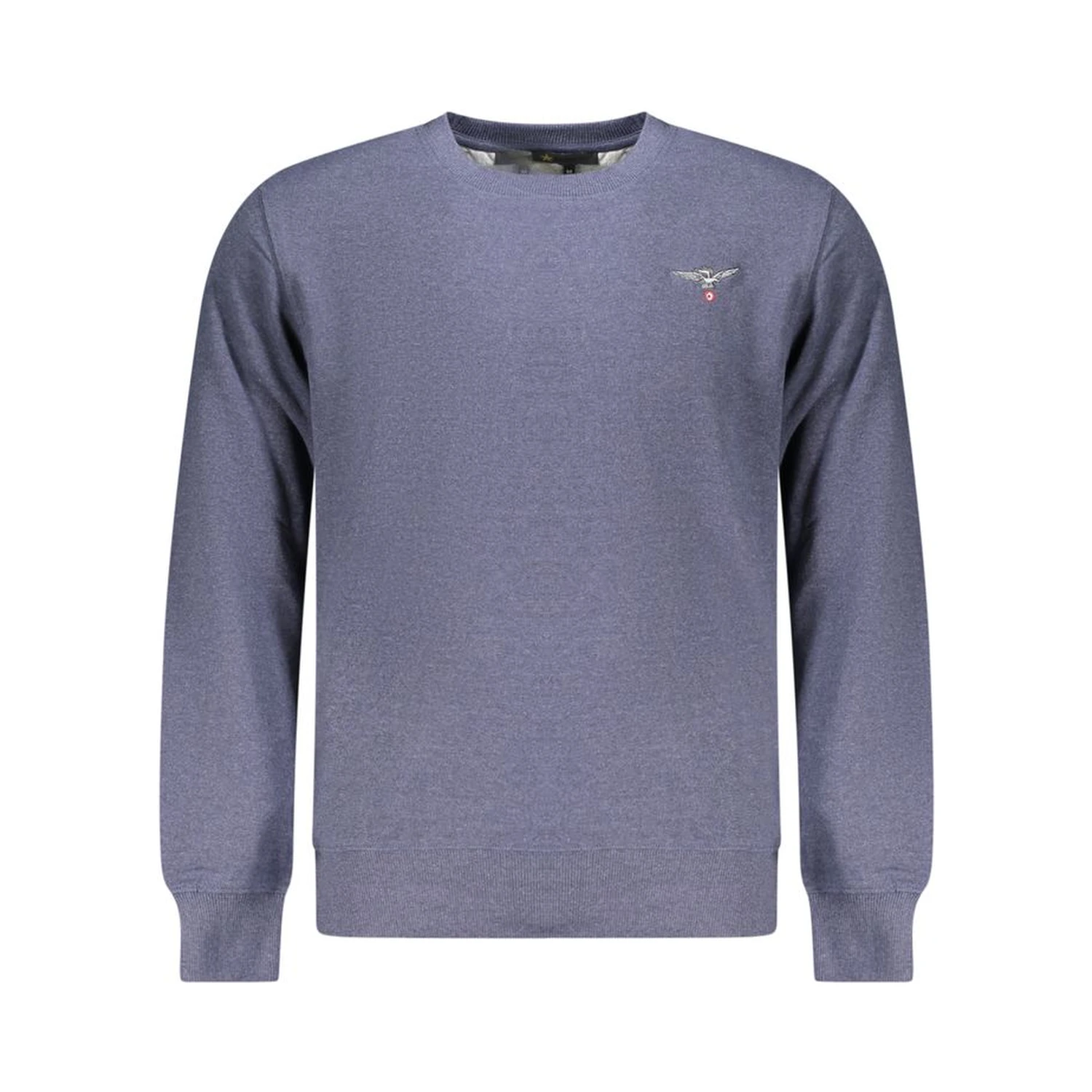Blue Cotton Men Sweater