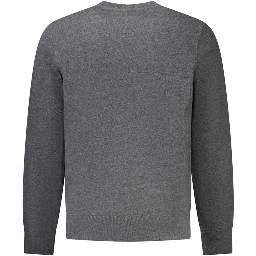 Gray Cotton Men Sweater