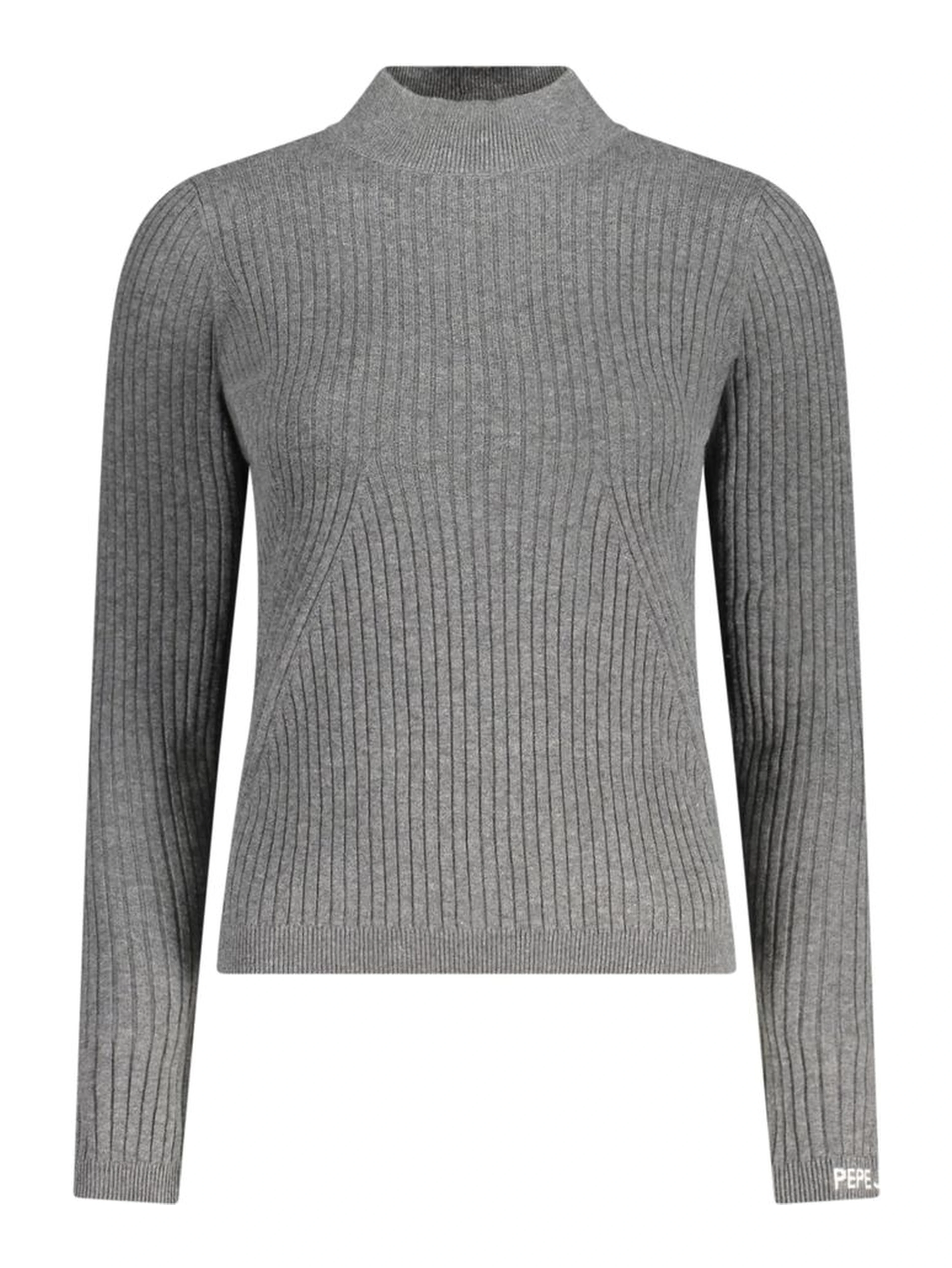 Gray Cotton Women Sweater