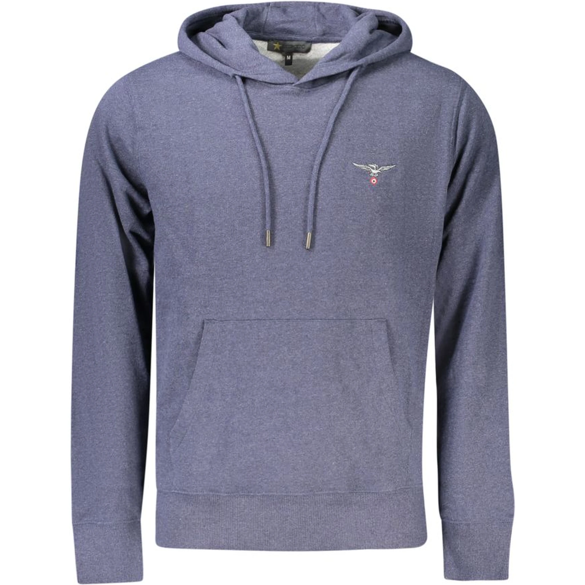 Blue Cotton Men's Hooded Sweater