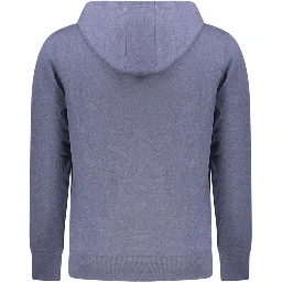 Blue Cotton Men's Hooded Sweater