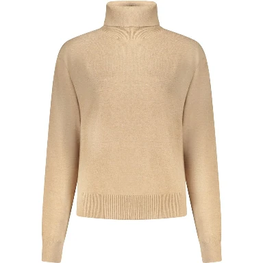 Beige Cotton Women Sweater