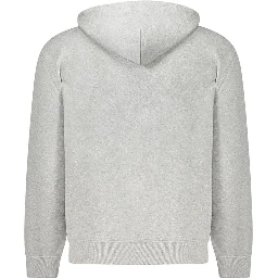 Gray Cotton Mens Hooded Sweater