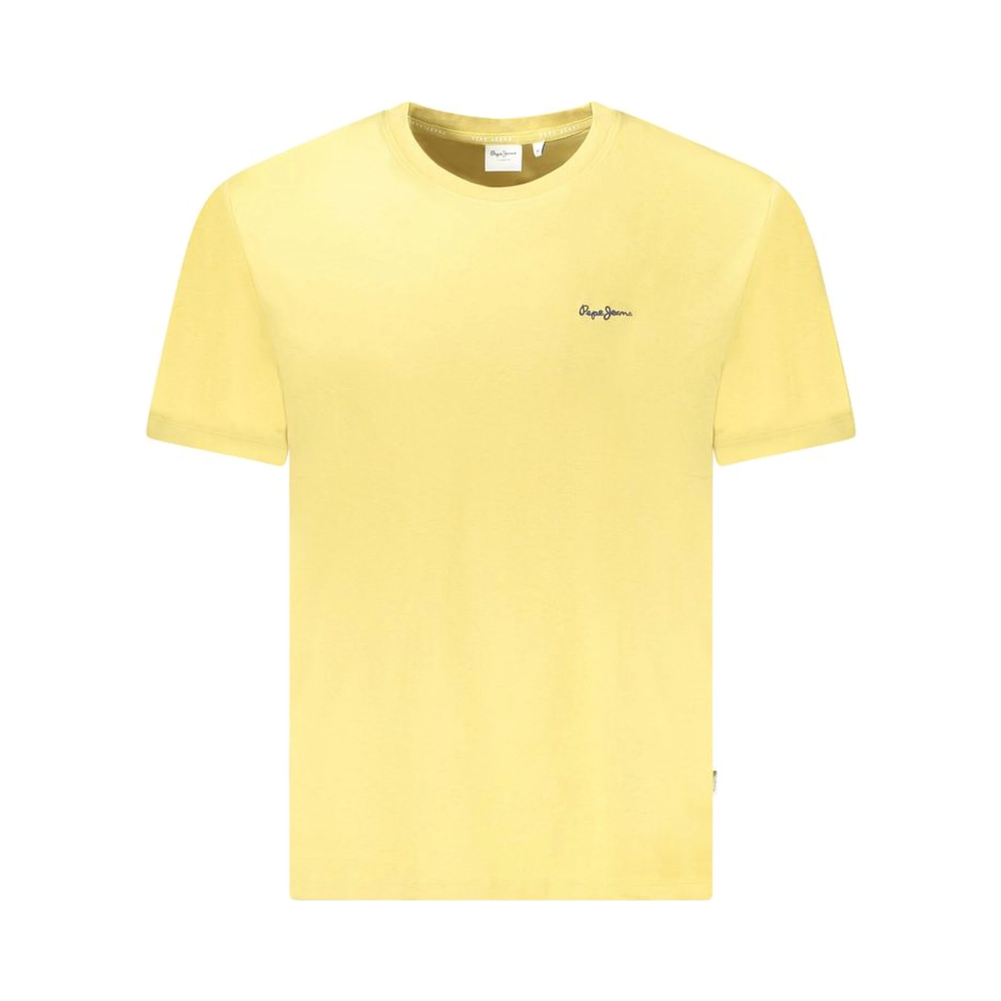 Yellow Cotton Men T-Shirt