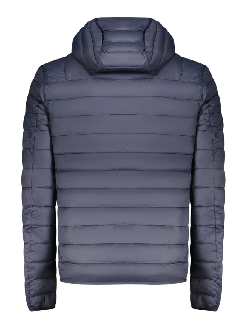 Blue Polyester Men Jacket
