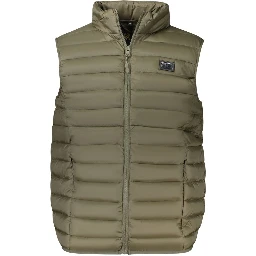 Green Polyester Men Jacket