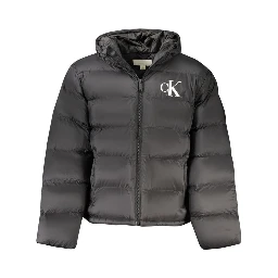 Black Polyamide Men's Jacket