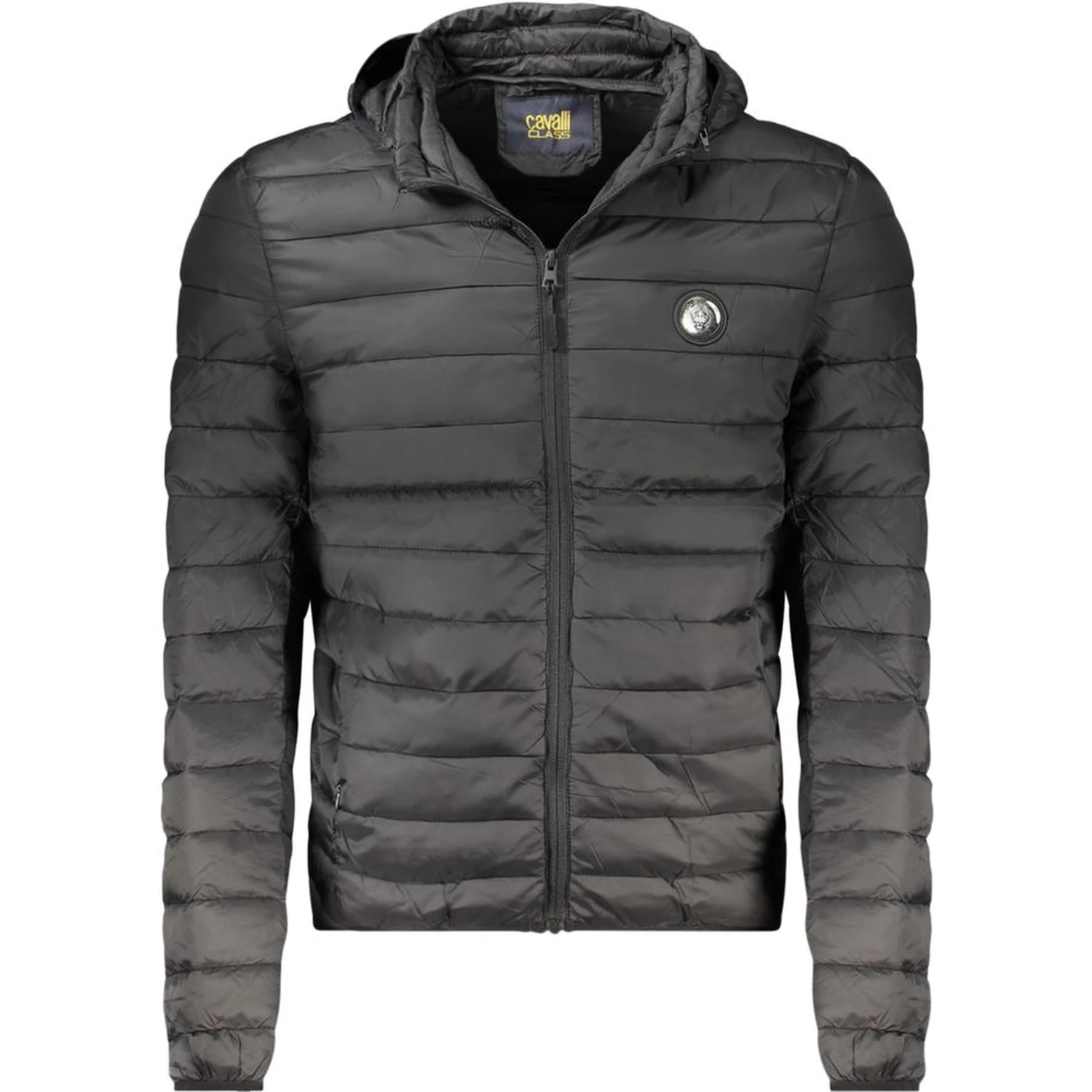 Black Polyester Men Jacket