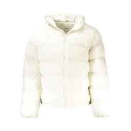 White Polyamide Men's Jacket