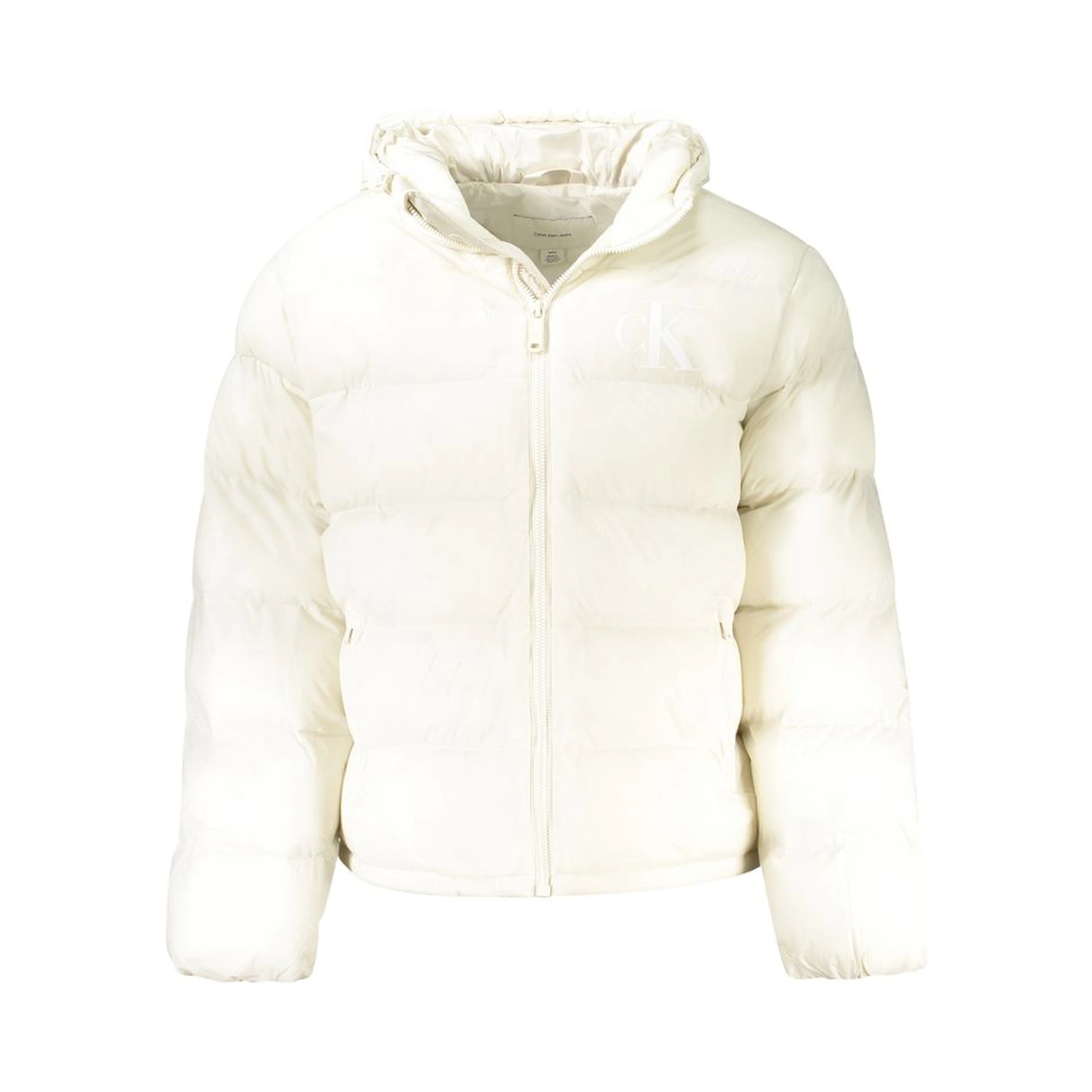 White Polyamide Men's Jacket