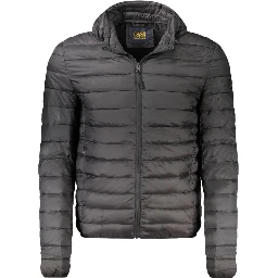 Black Polyester Men's Jacket