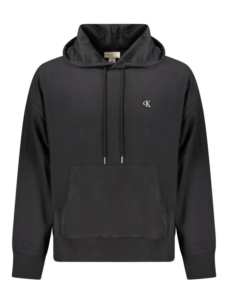 Black Cotton Men Sweater