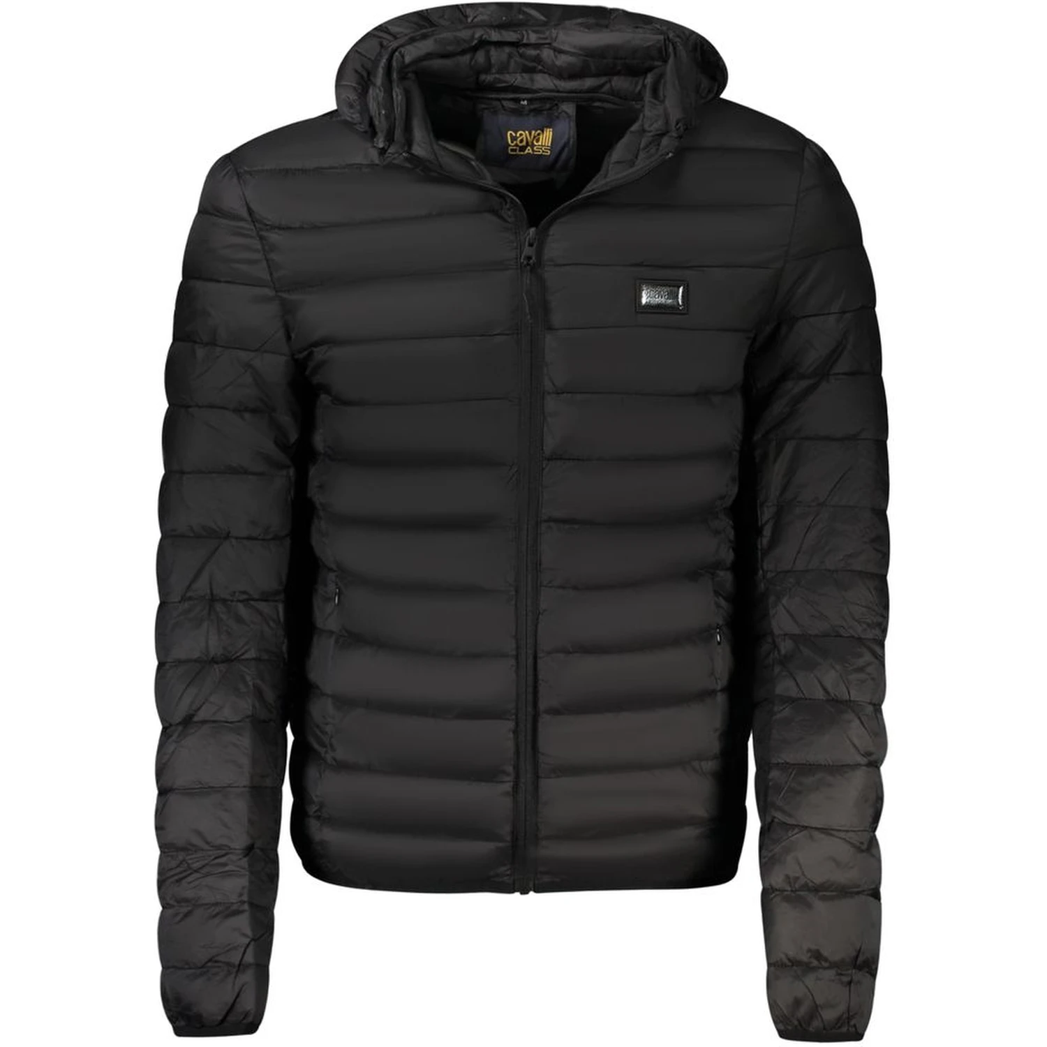 Black Polyester Men Jacket