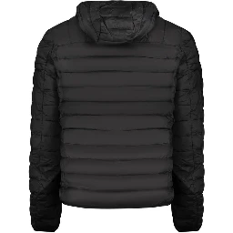 Black Polyester Men Jacket