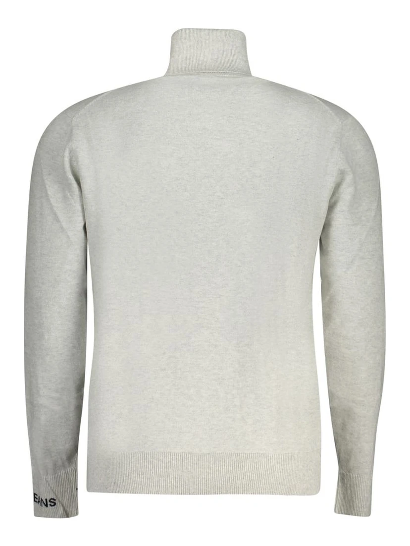Gray Cotton Men Sweater