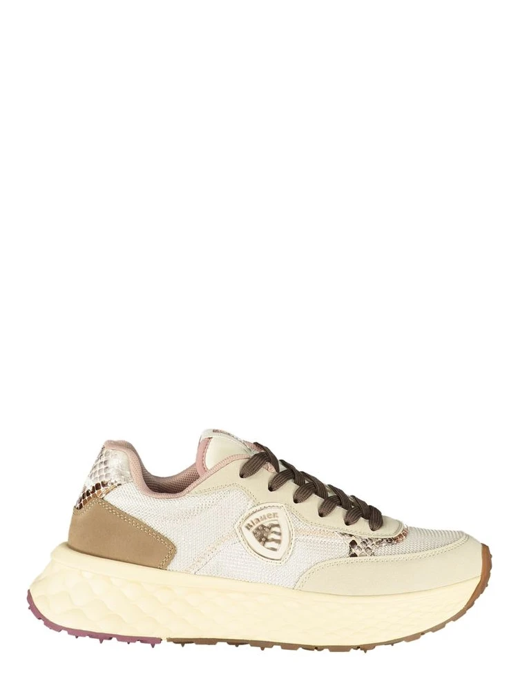 Beige Leather Women Sneaker