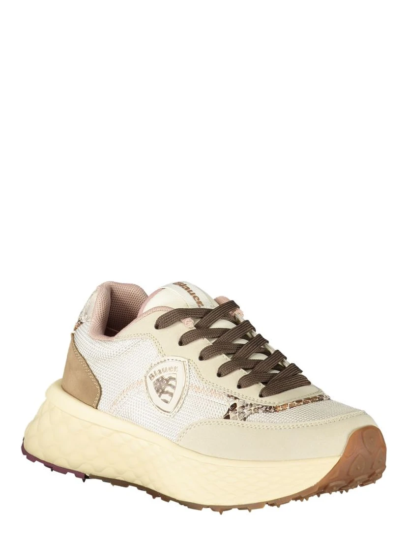 Beige Leather Women Sneaker