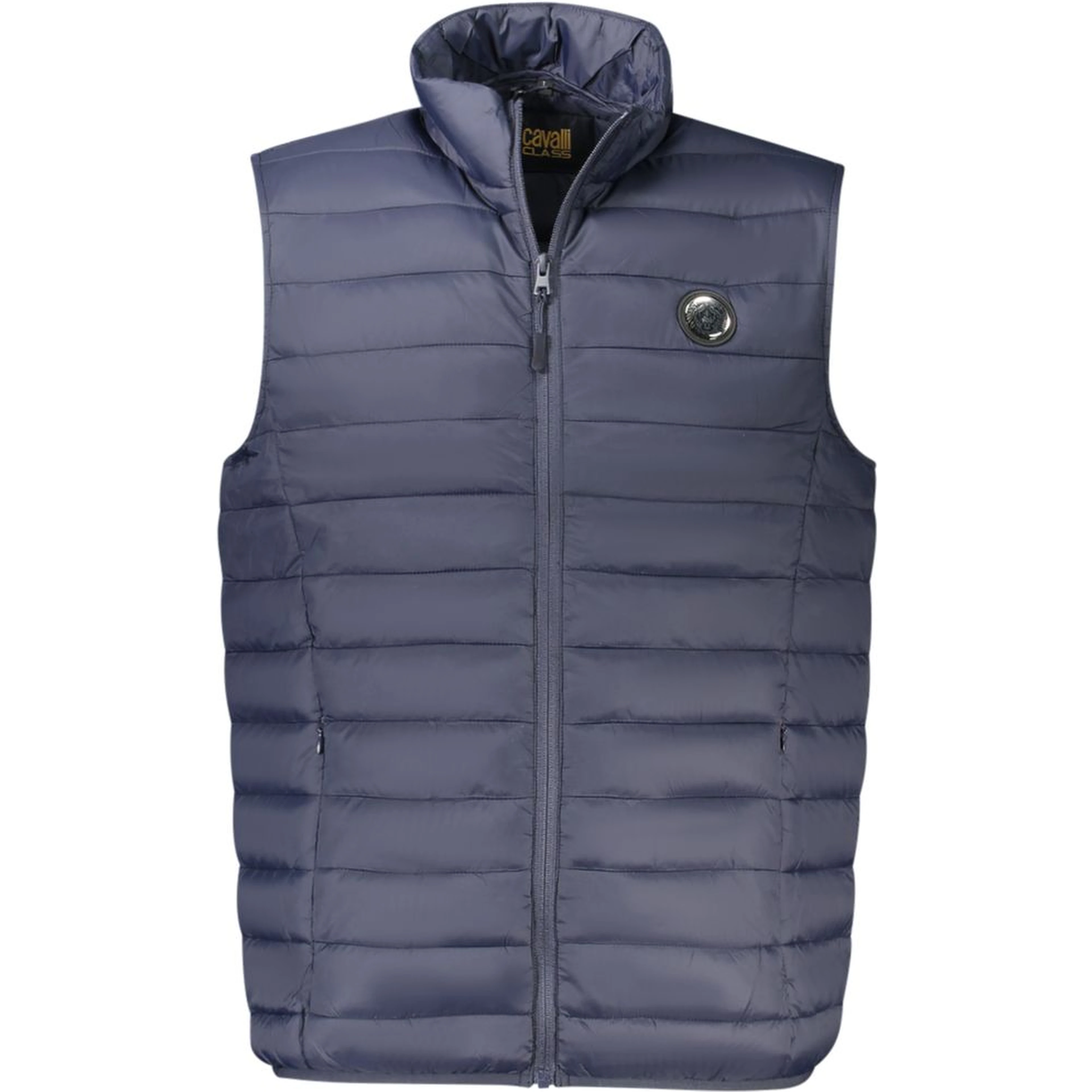 Blue Polyester Men Jacket