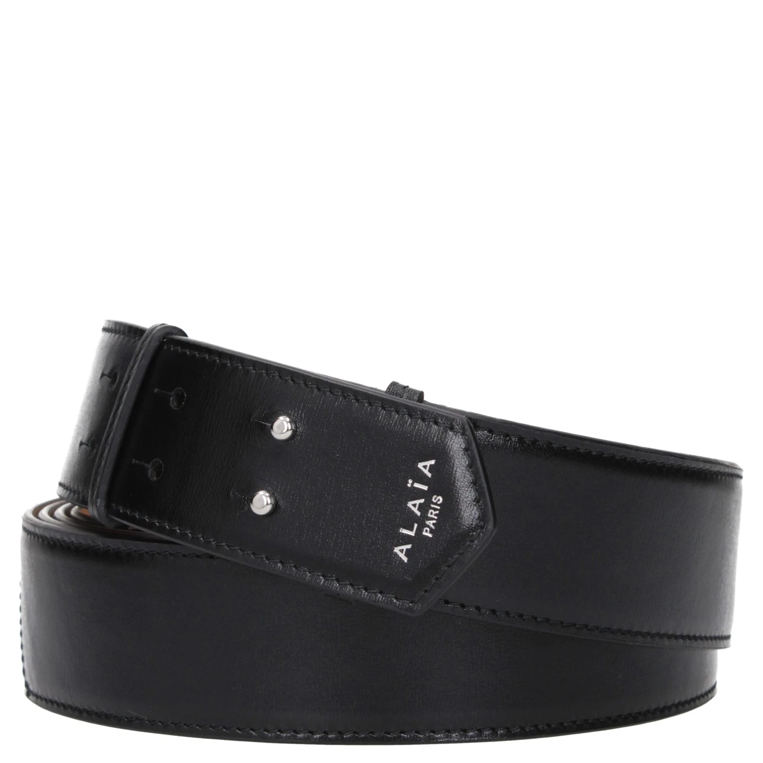 Black Leather Regular Belt