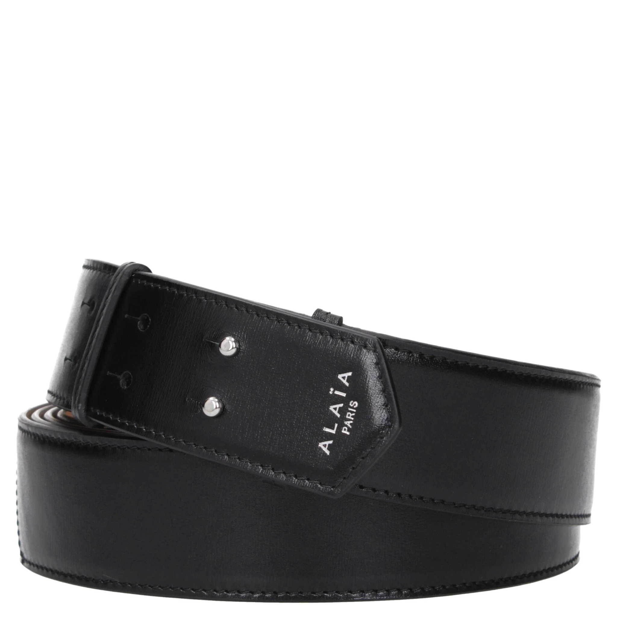 Black Leather Regular Belt
