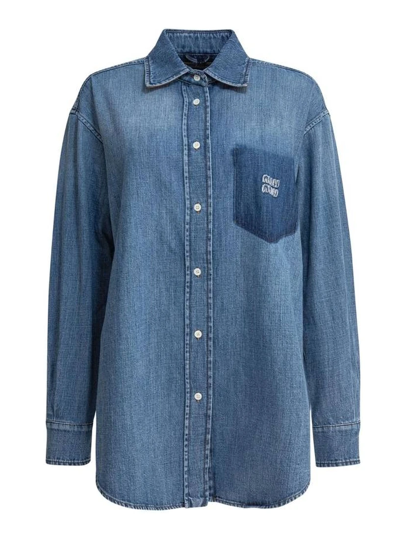 Cotton shirt with logo