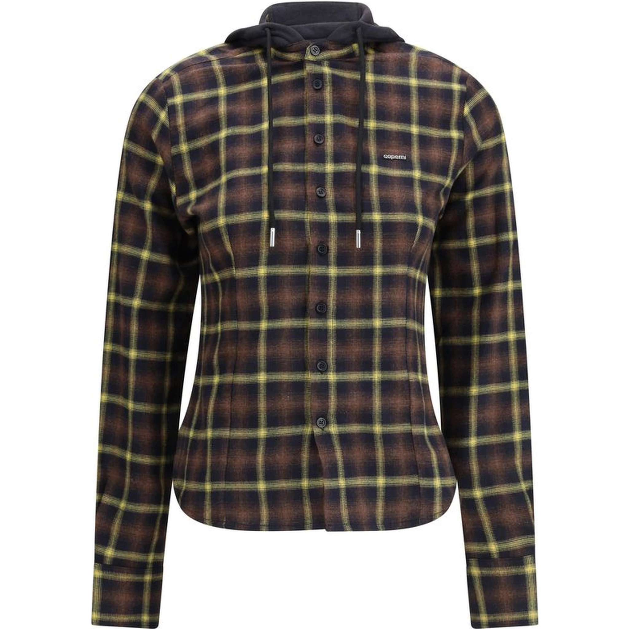 Brown Cotton Pattern Shirt