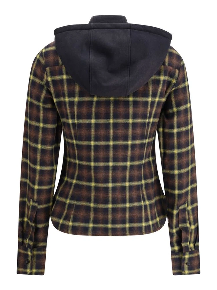 Brown Cotton Pattern Shirt alternative