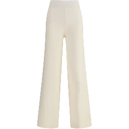Cream Viscose Casual Pants