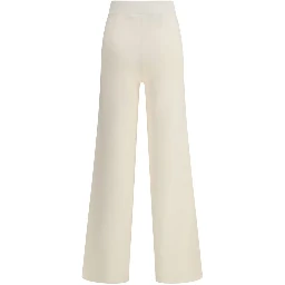 Cream Viscose Casual Pants