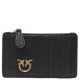 logo-detail leather purse