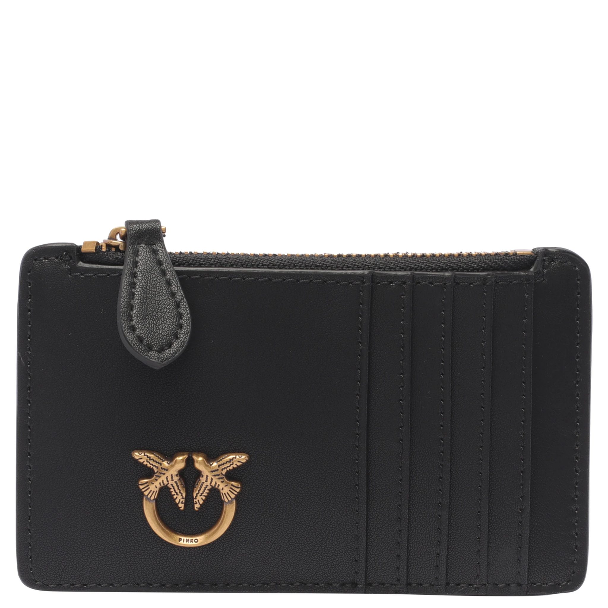 logo-detail leather purse