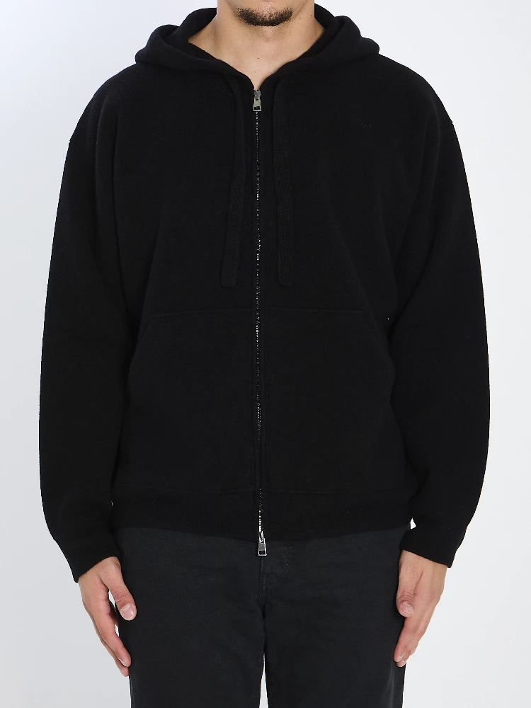 Super-fine wool hoodie