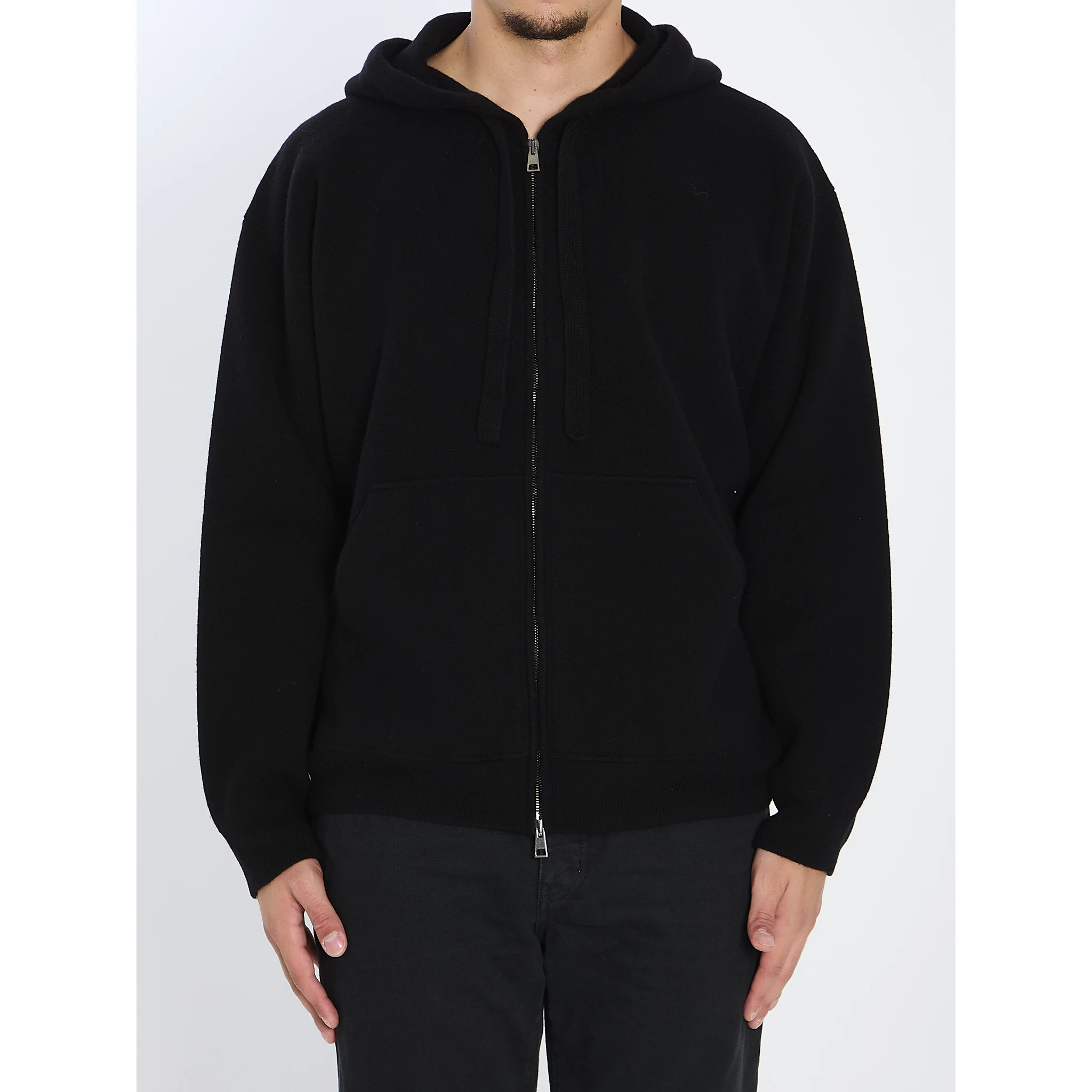 Super-fine wool hoodie